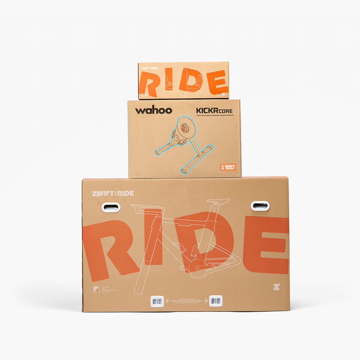 Zwift Ride with Wahoo KICKR CORE 2 Smart Trainer – Indoor Cycling Bundle with Virtual Shifting, WiFi & Race Mode